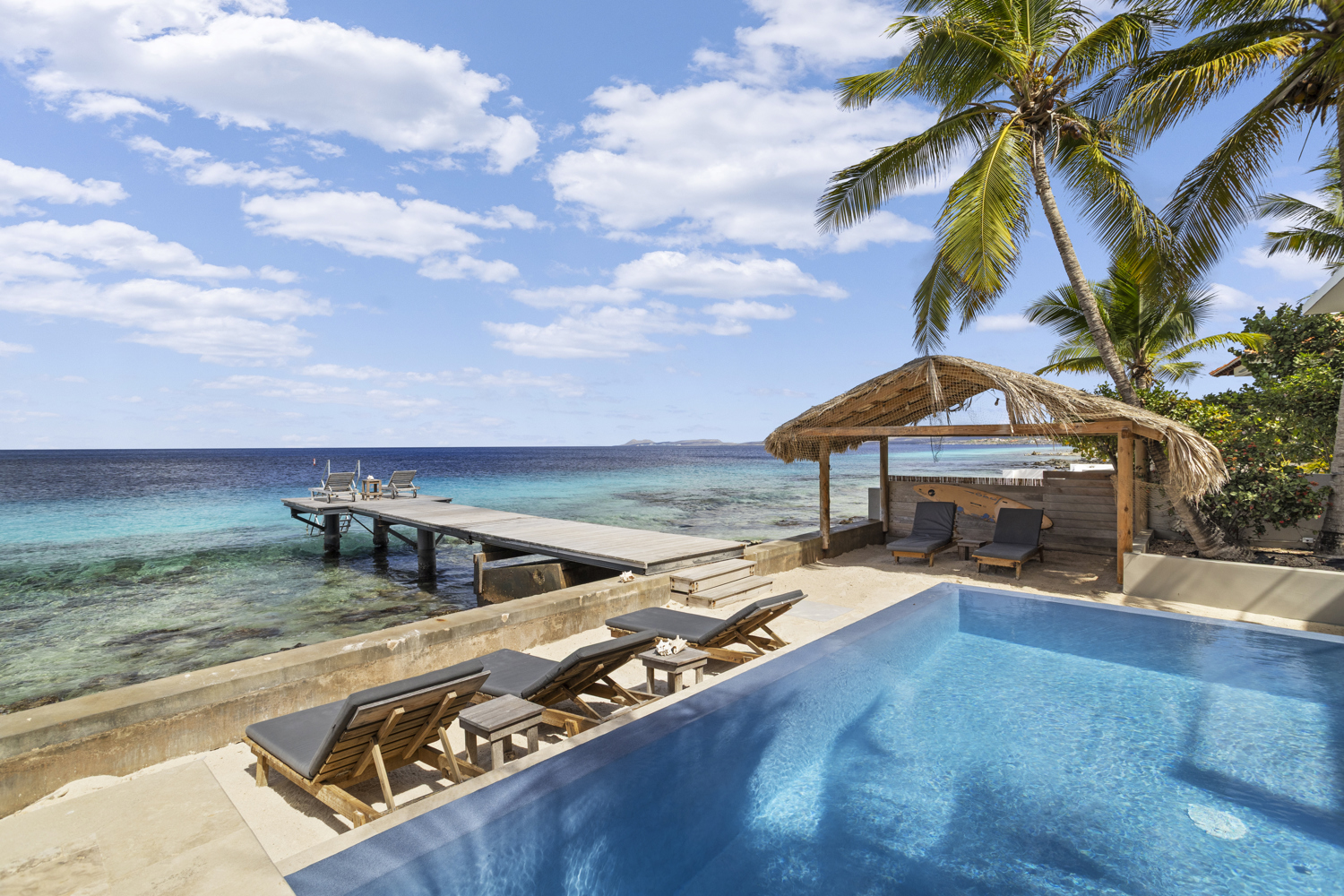 Exclusieve villa aan zee met privéstrand en infinity pool